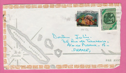 NOUVELLE CALEDONIE - TIMBRE POSTE P. A. N° 152 Et 382   SUR LETTRE PAR AVION - Briefe U. Dokumente