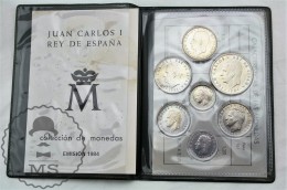 Spain Juan Carlos I Mint Coin Set 1984 - 1, 2, 5, 10, 25, 50 & 100 Pesetas By Spanish Royal Mint - Ongebruikte Sets & Proefsets
