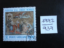 Vatican - Année 1992 - Noël - 1000 Lires - Y.T. 939 - Oblitéré - Used - Gestempeld - Used Stamps