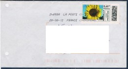 Montimbrenligne Tournesol 0.60 Sur Enveloppe Oblitération 28/06/12 - Printable Stamps (Montimbrenligne)