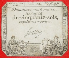 * SERIES 1682: FRANCE ★ 50 SOLS 1793! LOW START★NO RESERVE! - ...-1889 Tijdens De XIXde In Omloop