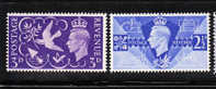 Great Britian 1946 Peace Issue Return To Peace At Close Of WWII Dove MNH - Ongebruikt
