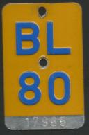 Velonummer Mofanummer Basel Land BL 80 - Number Plates