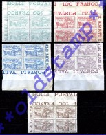 ITALIA Ex Colonie 1923 Castelrosso Occupazione Italiana 5v. Completa In Quartine MNH ** LUSSO! - Castelrosso