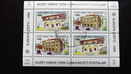 Zypern Türkisch 273/4 Block 8 Used/ESST, EUROPA/CEPT 1990, Postalische Einrichtungen - Gebraucht