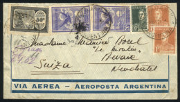 Airmail Cover Sent Via Aeroposta Argentina From POSADAS To Switzerland On 9/AU/1929 With Interesting Postage Of... - Sonstige & Ohne Zuordnung