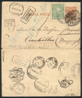 2c. J.Celman PS Letter + GJ.81 Sent From B.Aires To Conchillas (Uruguay) On 10/MA/90, With Uruguay DOMICILIO Pmk... - Autres & Non Classés