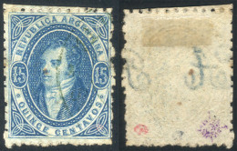 GJ.22, 15c. Clear Impression, With Shifted Watermark Variety (AR Instead Of RA), Example Of Excellent Quality! - Oblitérés