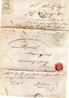 1876 LETTERA INTESTATA INTENDENZA DI FINANZA PADOVA  - DENTELLATURA SPOSTATA - Portomarken