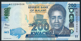 MALAWI  P60a 200  KWACHA  2012 #AC  Signature 11   UNC. - Malawi