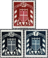 Saar D33-D35 Unmounted Mint / Never Hinged 1949 Crest Of Saarlanof - Service