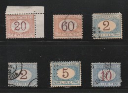 Italy Italia 1870 - 1894, 1892 Segnatasse Postage Due Lot Used / MNH (B356-8) - Portomarken