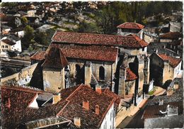 En Avion Au Dessus De Roquefort (Landes) - L'Eglise - Vue Générale - Edition Lapie - Carte Colorisée - Roquefort