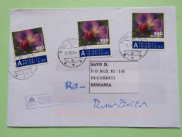 Switzerland 2014 Cover To Romania - Flowers - Lettres & Documents