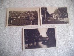 3 CARTES VUE CENTRALE ...CITE..JARDINS ET  VUE SUR L'ORGE - Bretigny Sur Orge