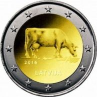 LETTLAND 2 Euro 2016 "Milchwirtschaft" Aus Rolle - Sofort Lieferbar - Lettonia