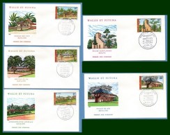 Wallis & Futuna FDC N° 203 /7 Complet Bâtiments & Monuments 1977 - FDC