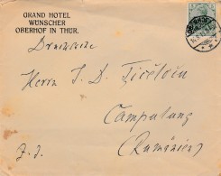 Germany - Oberhof In Thur. - Grand Hotel Wunscher - Werbung - Advertise - Envelope - Oberhof