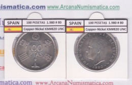 SPAIN /JUAN CARLOS I    100  PESETAS  Cu-Ni 1.980 #80  KM#820  SC/UNC     T-DL-9483 - 100 Pesetas