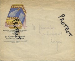 Old Envelope With Publicité : Lampe Super Mazda :  Geens - De Belder EDEGEM ( See Scan For Detail ) - Enveloppes