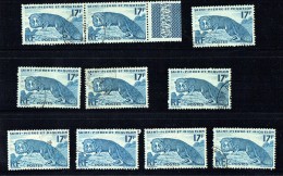 1952  Renard Argenté 17 Fr  Yv 346 10 Ex. Oblitérés - Usados