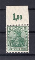 DR-Germania 85Ia POR OBERRAND **POSTFRISCH 25EUR (R4300 - Unused Stamps