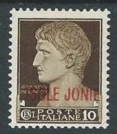 1941 ISOLE JONIE EFFIGIE 10 CENT MH * - M25-9 - Ionian Islands