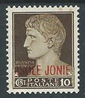 1941 ISOLE JONIE EFFIGIE 10 CENT MH * - M25-8 - Ionian Islands