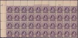 1899-271 CUBA US OCCUPATION (LG-804) 1899 3c INDIA FOUNT. BLOCK OF 40. PLATE NUMBER 892. ORIGINAL GUM. - Neufs