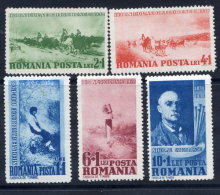 . ROMANIA 1938 Grigorescu Centenary Set  MNH / **.  Michel 564-68 - Unused Stamps