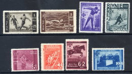 .ROMANIA 1937 Sports Federation Fund Set  MNH / **.  Michel 528-35 - Nuevos