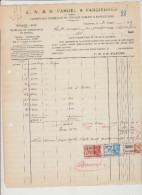 FARCIENNES - J.N./ N. FUNUEL - FACTURE MATERIAUX DE CONSTUCTION - 1935 - Petits Métiers