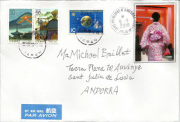 Belle Lettre De Tokyo, JAPON.,  Adressée ANDORRA, Avec Timbre à Date Arrivée - Brieven En Documenten