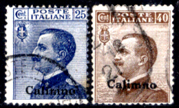 Italia-F01206 - Egeo - Calino  - 1912: Sassone N.  5, 6 (o) Used - Privo Di Difetti Occulti - Aegean (Calino)