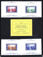 United States Swedish American Tercentenary Exhibition Complete Booklet With 4 Blocks  MNH/** - Blocs-feuillets