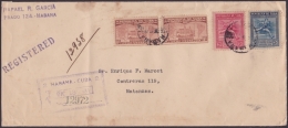 1928-H-57 CUBA REPUBLICA (LG-1207) SOBRE CERTIFICADO DE LA HABANA A MATANZAS. 1931. - Brieven En Documenten