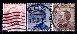 Italia-F01217 - Egeo - Coo 1912: Sassone N.  3, 5, 6 (o) Used - Privo Di Difetti Occulti - Ägäis (Coo)