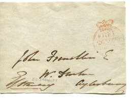 FREE POST Handstamp On Front Cover - ...-1840 Prephilately