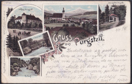 Gruss Aus Purgstall, Litho, Mailed In 1897 - Purgstall An Der Erlauf