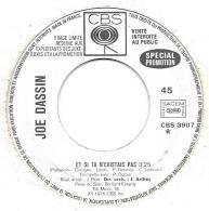 SP 45 RPM (7")  Joe Dassin  "  Et Si Tu N'existais Pas  "  Juke-box Promo - Collectors