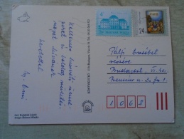 D138447  Hungary  Used Stamps On Postcard  - 24 Ft + 4  Ft  1990's - Oblitérés