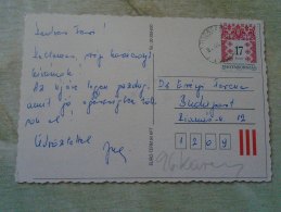 D138453  Hungary  Used Stamps On Postcard  17 Ft  1990's - Usado