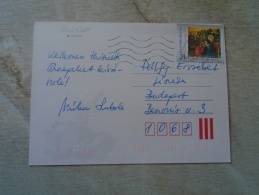 D138467   Hungary  Used Stamps On Postcard   24  Ft   1999 Christmas  Stamp - Usado
