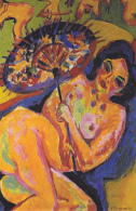 #BV1836    MODERN PAINTING,  WOMAN, NUDE, ,  C.P.A. EPOCH REPRINT. - Kirchner, Raphael