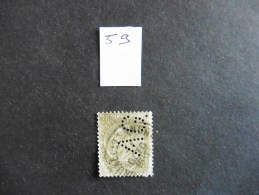 Belgique  :Perfins :timbre N° 59  Perforé  A G  Oblitéré - Ohne Zuordnung
