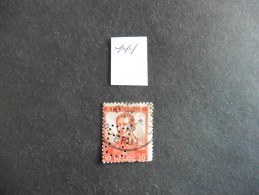 Belgique  :Perfins :timbre N° 111  Perforé  C R  Oblitéré - Zonder Classificatie