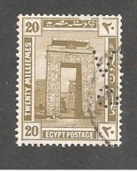 Perfin Perforé Firmenlochung Egypt YT50 VO Co Vacuum Oil Company - 1915-1921 Protettorato Britannico