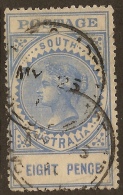 SOUTH AUSTRALIA 1905 8d Long QV SG 304 U #VI521 - Usados