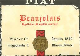 FACT -16 053 : BEAUJOLAIS PIAT  NEGOCIANT A MACON SAONE ET LOIRE - Beaujolais