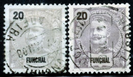 !										■■■■■ds■■ Funchal 1897 AF#17ø King Carlos Mouchon 20 Réis VARIETIES (x10941) - Funchal